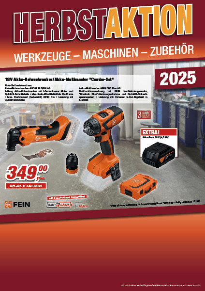 Herbst-Aktion Werkzeuge 2025