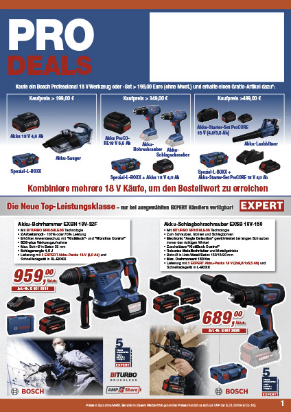 Bosch-Flyer Pro Deal - Herbst 2026